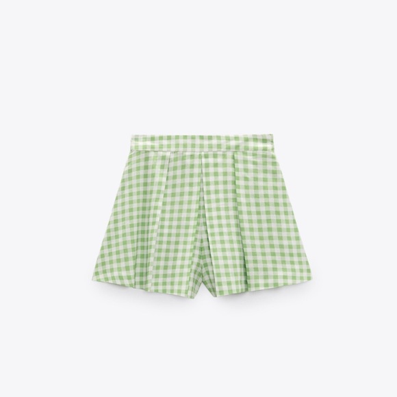 Zara GINGHAM SKORT - Picture 5 of 8